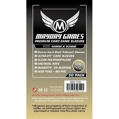 Mayday -  Premium Roman Card Sized Tribune Sleeves Pack of 50 - 49x93 MM