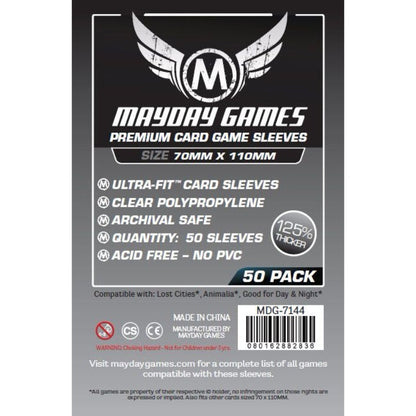 Mayday -  Premium Magnum Silver Sleeve Pack of 50 - 70x110 MM