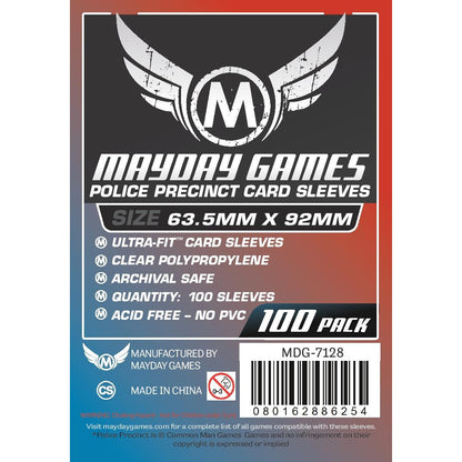 Mayday - Custom Police Precinct Game Sleeves pack of 100 63.5x92 MM