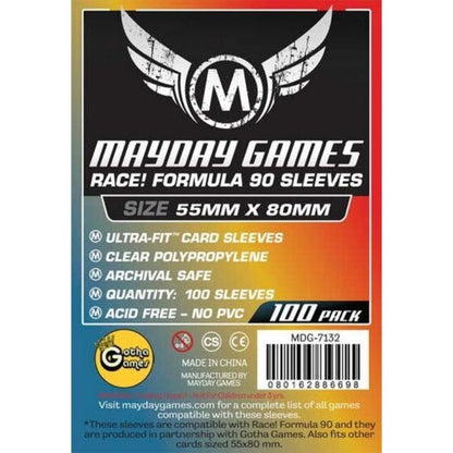 Mayday -  Race! Formula 90 Card Sleeves Pack of 100 - 55x80 MM