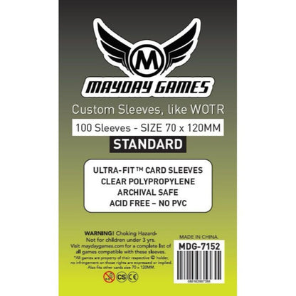Mayday -  Standard Sleeves Pack of 100 - 70 MMx120 MM