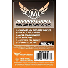 Mayday -  USA Chimera Game Sleeves Pack of 100 - 57.5 MMx89 MM Orange