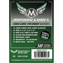 Mayday -  Premium Card Game Sleeves Pack of 50 - 63.5 MMx88 MM Dark Green