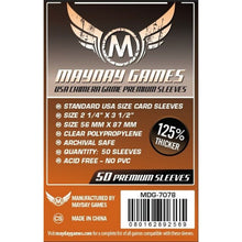 Mayday -  Premium USA Chimera Game Sleeves Pack of 50 - 57.5 MMx89 MM Orange
