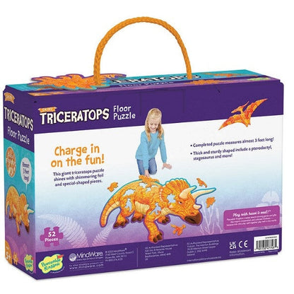Peaceable Kingdom Floor Puzzle Triceratops 52 Pieces