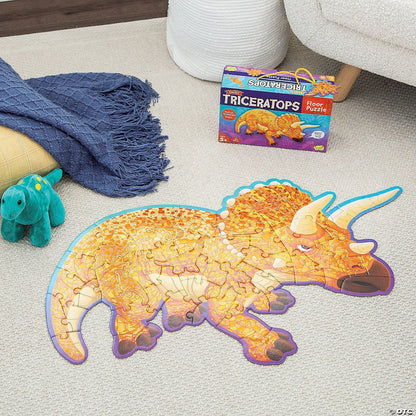 Peaceable Kingdom Floor Puzzle Triceratops 52 Pieces