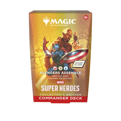 Magic the Gathering Marvel Super Heroes Collector Commander Decks 4 Decks Per Display