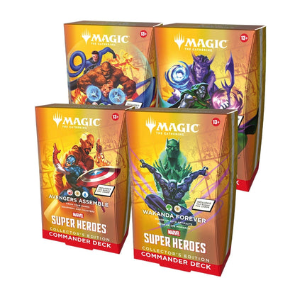 Magic the Gathering Marvel Super Heroes Collector Commander Decks 4 Decks Per Display