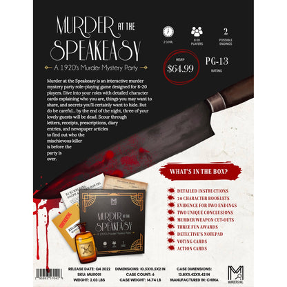 Murder at the Speakeasy Game