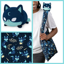 Tee Turtle - Plushie Tote Bag - Dark Blue Moon Foxes Tote Bag and Dark Blue Moon Fox Plushie