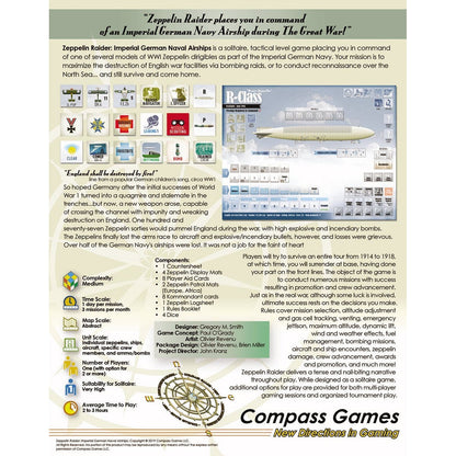 Zeppelin Raider - Imperial German Naval Airships – 2nd Edition Game