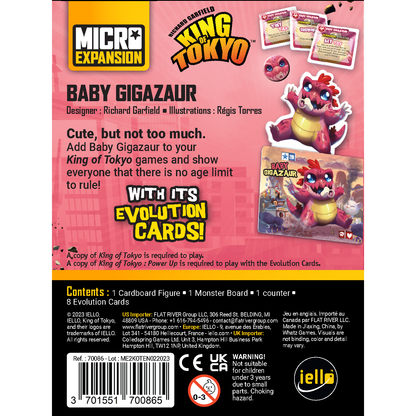 Iello King of Tokyo BABY GIGAZAUR Game