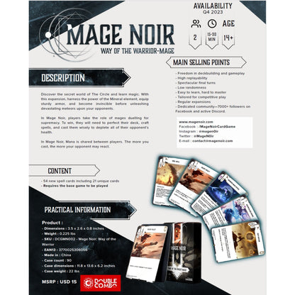 Mage Noir Way of the Warrior-Mage Expansion Game