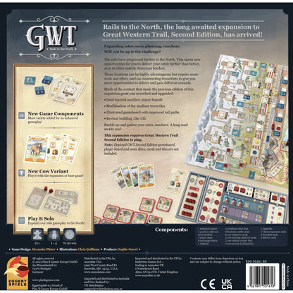 Asmodee Great Western Trail Rails to the North Second Edition Game