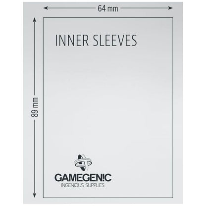 Gamegenic Inner Card Sleeves - Size Code INNER - 64mmx89mm 100 Sleeves Per Pack