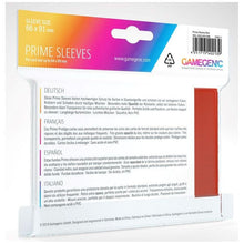 Gamegenic Prime Card Sleeves Red 66mmx91mm 100 Sleeves Per Pack