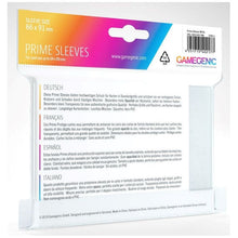 Gamegenic Prime Card Sleeves White 66mmx91mm 100 Sleeves Per Pack