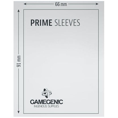 Gamegenic Prime Card Sleeves White 66mmx91mm 100 Sleeves Per Pack
