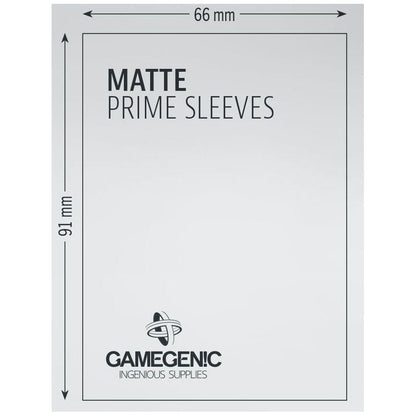 Gamegenic Matte Prime Card Sleeves White 66mmx91mm 100 Sleeves Per Pack