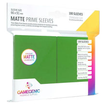 Gamegenic Matte Prime Card Sleeves Green 66mmx91mm 100 Sleeves Per Pack