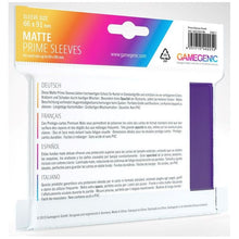 Gamegenic Matte Prime Card Sleeves Purple 66mmx91mm 100 Sleeves Per Pack