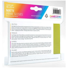 Gamegenic Matte Prime Card Sleeves Lime 66mmx91mm 100 Sleeves Per Pack