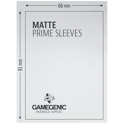 Gamegenic Matte Prime Card Sleeves Dark Gray 66mmx91mm 100 Sleeves Per Pack