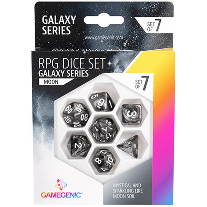 Gamegenic Galaxy Series - Moon - RPG Dice Set 7pcs