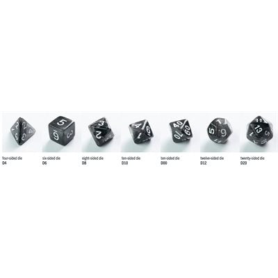 Gamegenic Galaxy Series - Moon - RPG Dice Set 7pcs