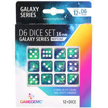 Gamegenic Galaxy Series - Neptune - D6 Dice Set 16 mm 12 pcs