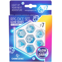 Gamegenic Glow Series - Icy Crumbs - RPG Dice Set 7 pcs