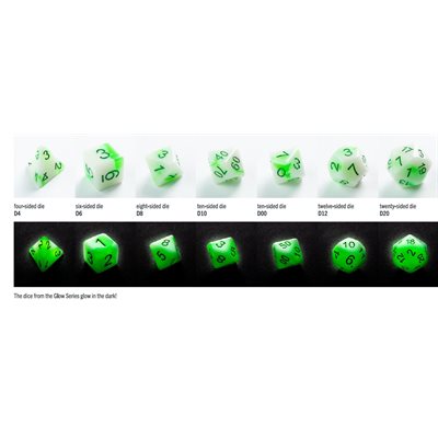 Gamegenic Glow Series - Venom Stones - RPG Dice Set 7 pcs