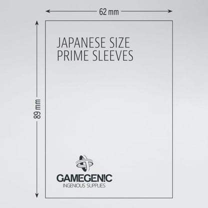 Gamegenic Prime Japanese Sized Sleeves - Size Code PINK - Sleeve Colour Black 62mmx89mm 60 Sleeves Per Pack