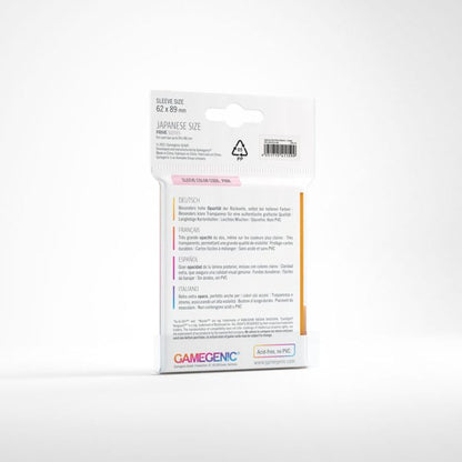 Gamegenic Prime Japanese Sized Sleeves - Size Code PINK - Sleeve Colour Orange 62mmx89mm 60 Sleeves Per Pack