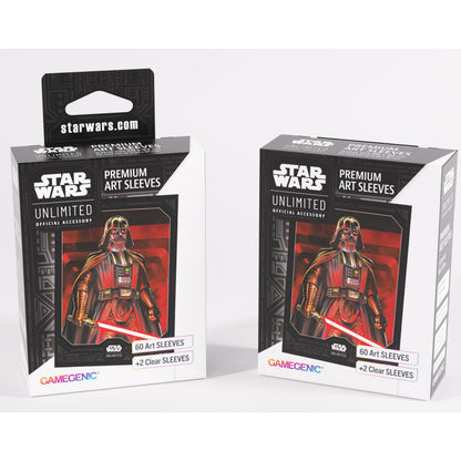 Gamegenic Star Wars Unlimited Premium Art Sleeves - Darth Vader Unstoppable 66mmx92mm 62 Sleeves Per Pack
