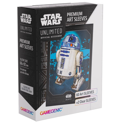 Gamegenic Star Wars Unlimited Premium Art Sleeves - R2-D2 66mmx92mm 62 Sleeves Per Pack