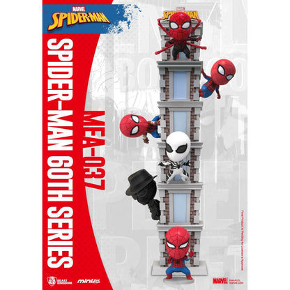 Beast Kingdom Mini Egg Attack Spider-Man 60th Anniversary Series Bright Box Set 6 in the Assortment Figurine