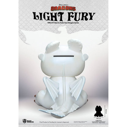 Beast Kingdom Piggy Bank Vinyl Large How to Train Your Dragon Series Light Fury Figurine
