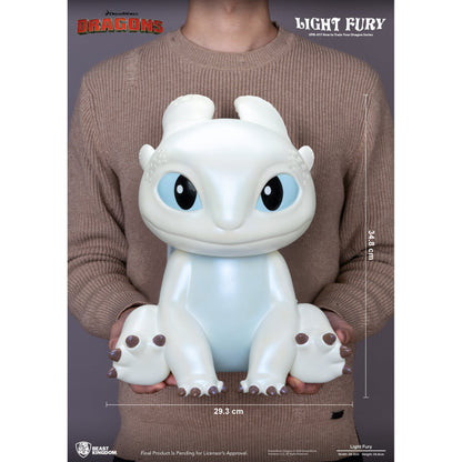 Beast Kingdom Piggy Bank Vinyl Large How to Train Your Dragon Series Light Fury Figurine