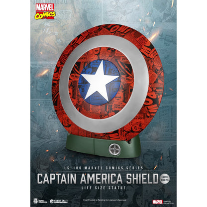 Beast Kingdom Life Size Marvel Comics Series Captain America Shield Statue Figurine