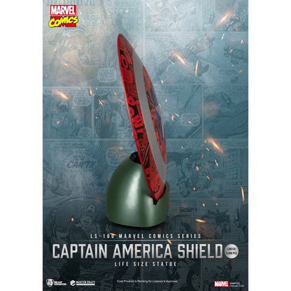 Beast Kingdom Life Size Marvel Comics Series Captain America Shield Statue Figurine