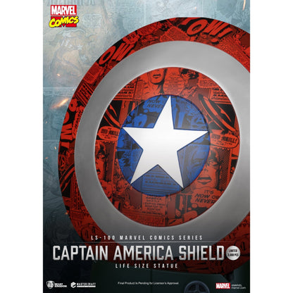 Beast Kingdom Life Size Marvel Comics Series Captain America Shield Statue Figurine