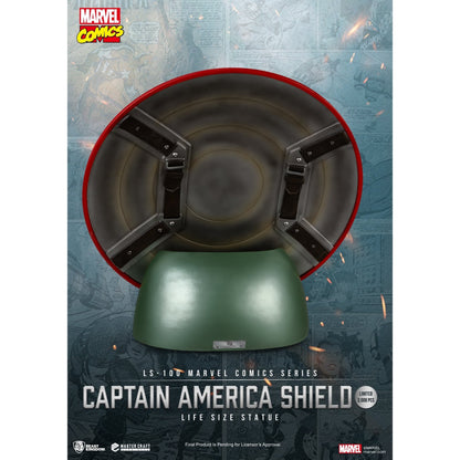 Beast Kingdom Life Size Marvel Comics Series Captain America Shield Statue Figurine