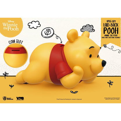 Beast Kingdom Piggy Bank Vinyl Small Winnie the Pooh Laid Back Pooh Figurine