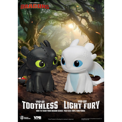 Beast Kingdom Piggy Bank How to Train Your Dragon Series Palm Size Vinyl Functional Figurine Light Fury Figurine