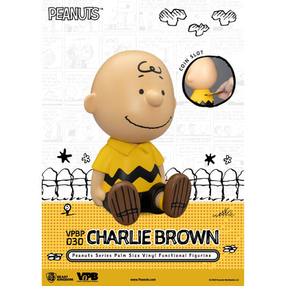 Beast Kingdom Piggy Bank Peanuts Series Palm Size Vinyl Functional Figurine Charlie Brown Figurine