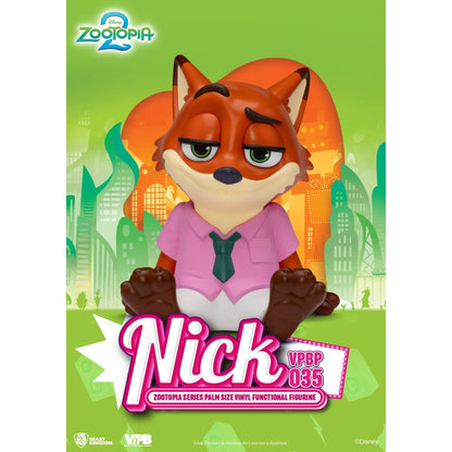 Beast Kingdom Piggy Bank Zootopia Series Palm Size Vinyl Functional Figurine Nick Figurine
