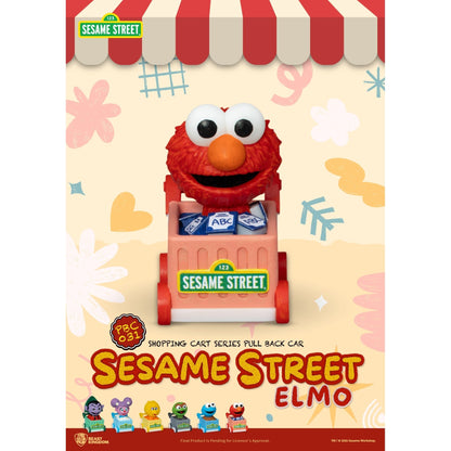 Beast Kingdom Pull Back Car Sesame Street Shopping Cart Blind Box Set 6 in the Assortment Figurine