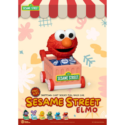 Beast Kingdom Pull Back Car Sesame Street Shopping Cart Blind Box Set 6 in the Assortment Figurine
