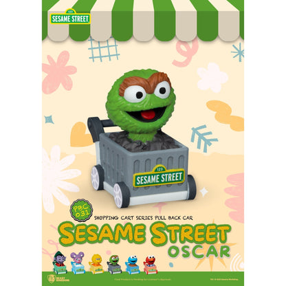 Beast Kingdom Pull Back Car Sesame Street Shopping Cart Blind Box Set 6 in the Assortment Figurine